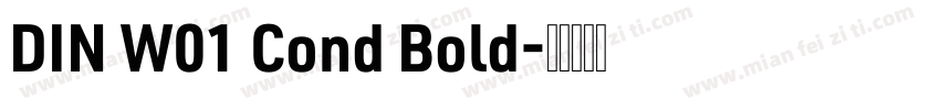 DIN W01 Cond Bold字体转换